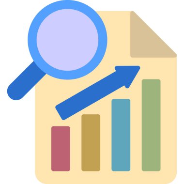 Analiz işi grafik simgesi doldurulmuş ana hatlar biçiminde