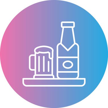 Bira. Web simgesi basit illüstrasyon
