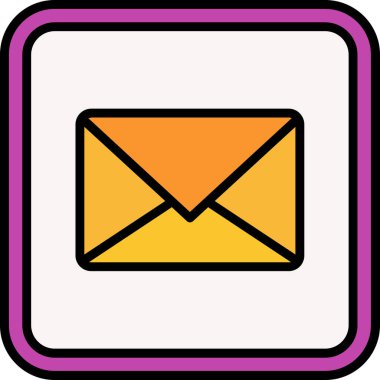 e-posta mektup simgesi, vektör çizim