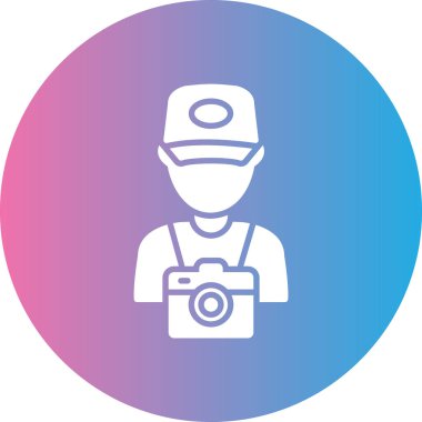 Fotoğrafçı simgesinin vektör illüstrasyonu