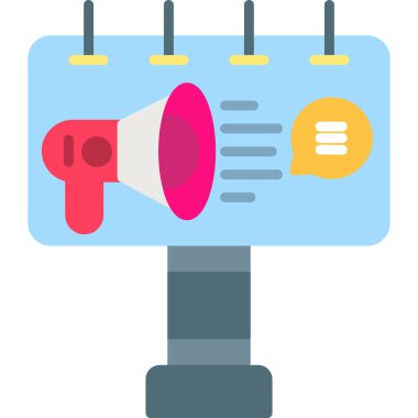 Konuşmacı. Web simgesi basit illüstrasyon