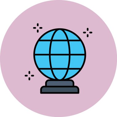 dünya web simgesi basit tasarım