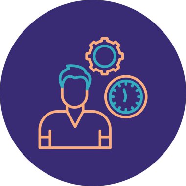 Vites kutusu simgesi olan adam