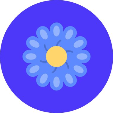 Çiçek simgesi, vektör illüstrasyonu beyaz arkaplanda izole edildi