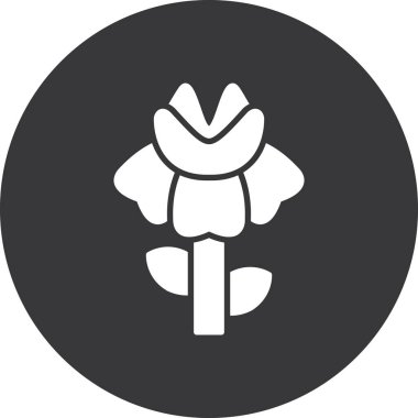 Çiçek. Web simgesi basit illüstrasyon