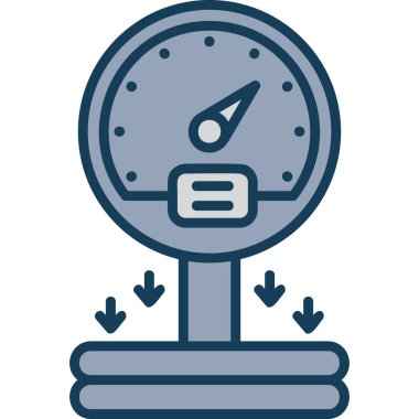 ometre ölçü simgesi, vektör illüstrasyonu