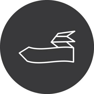 Uzun bir gölge teknenin vektör simgesi