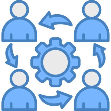 İş yönetimi, vektör illüstrasyonu