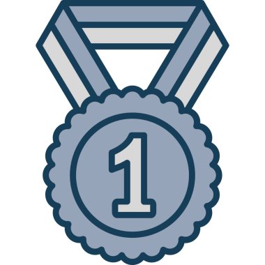 Madalya ikonu. vektör illüstrasyonu