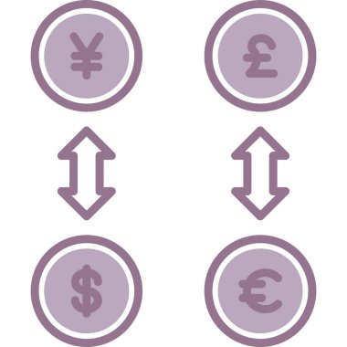 İş ve finans simgelerinin vektör illüstrasyonu