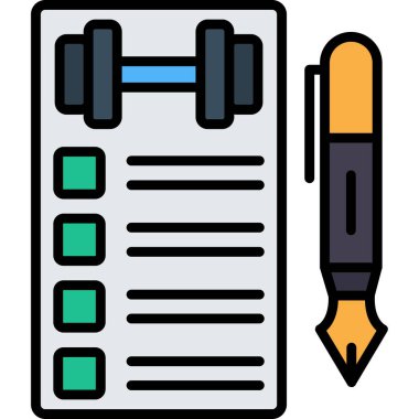 Listeli pano. Web simgesi basit illüstrasyon