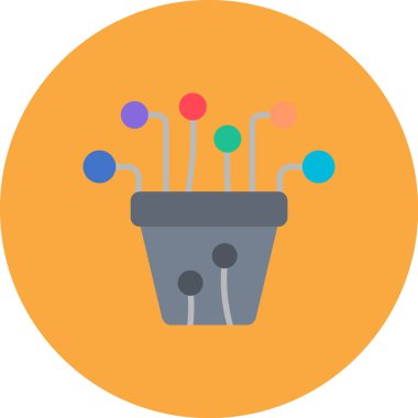 Bitki. Web simgesi basit illüstrasyon