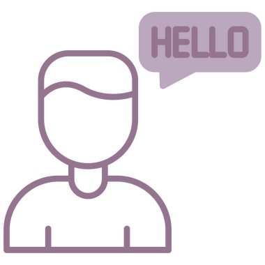 Konuşma baloncuklu adam avatarı