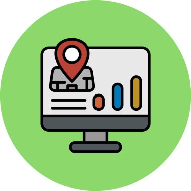 gps konum simgesi vektör çizimi