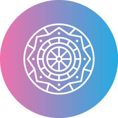 Yuvarlak bir simgenin vektör illüstrasyonu