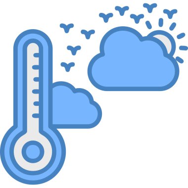 iklim bulutu iklim simgesi ana hatlar biçiminde