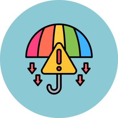 Hava tahmini. Web simgesi basit illüstrasyon