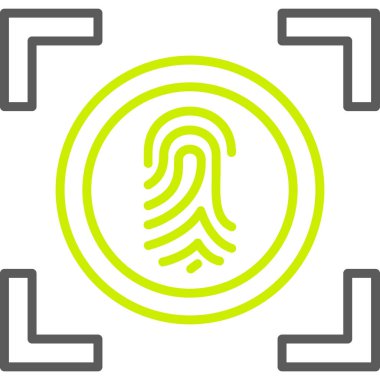 parmak izi ikonu vektör illüstrasyonu