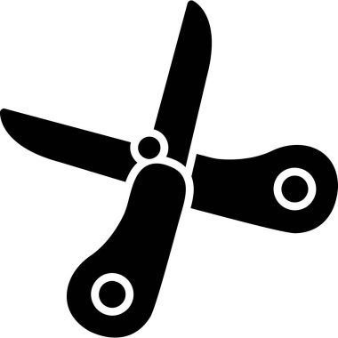 Makas vektör simgesi. Basit illüstrasyon simgesi