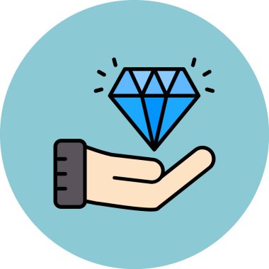 Elmas simgesi modern vektör illüstrasyonu