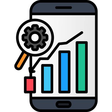 iş analizi grafik simgesi düz biçimli
