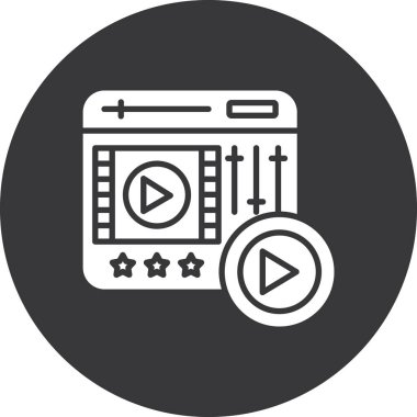 video simgesi, vektör illüstrasyonu
