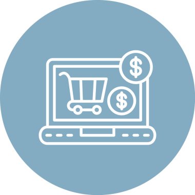 İnternetten alışveriş. Web simgesi