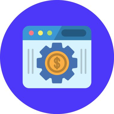 iş ve finans renkli vektör simgesi.