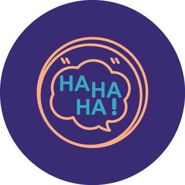 Soyut arkaplanda izole edilmiş mutlu kahkaha simgesi