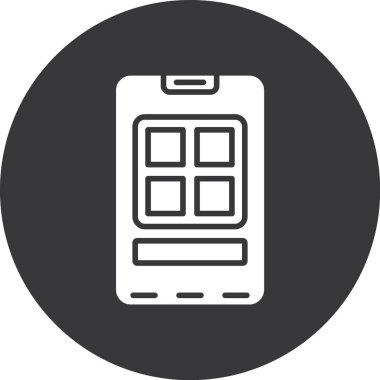 Akıllı telefon. Web simgesi basit illüstrasyon