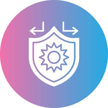 Kalkan simgesinin vektör illüstrasyonu