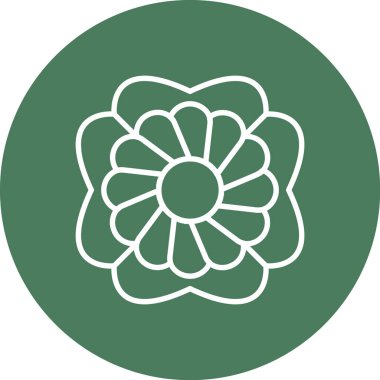 Çiçek simgesinin vektör illüstrasyonu