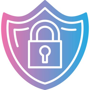 Kilit simgesinin vektör illüstrasyonu