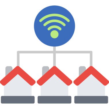 WIFI vektör düz renk simgesi