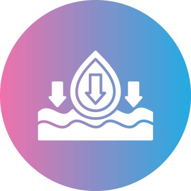 Bir su damlası simgesinin vektör illüstrasyonu