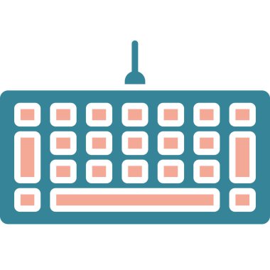 Daktilo renkli vektör simgesi