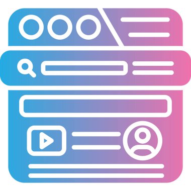 Tarayıcı penceresi web simgesi ana hat biçiminde