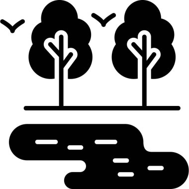 Ağaç. Web simgesi basit tasarım