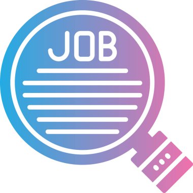 iş arama vektör çizgisi simgesi çemberi