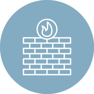 tuğla duvar simgesi vektör illüstrasyonu