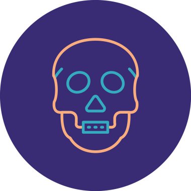 vektör kafatası çizimi