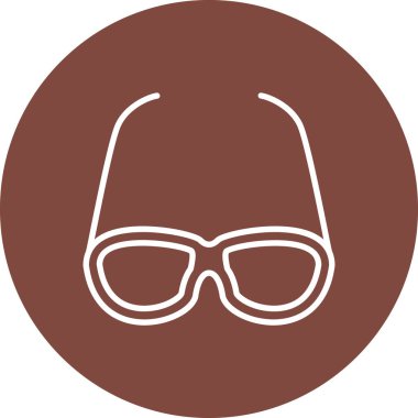 Gözlük simgesi, vektör çizimi