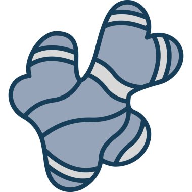 bebek çorapları, illüstrasyon, vektör, beyaz arka plan.