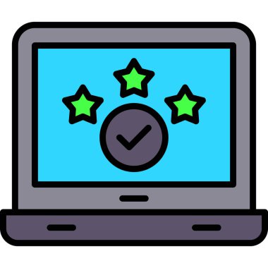 bilgisayar ekranı renk ana hatları vektörü