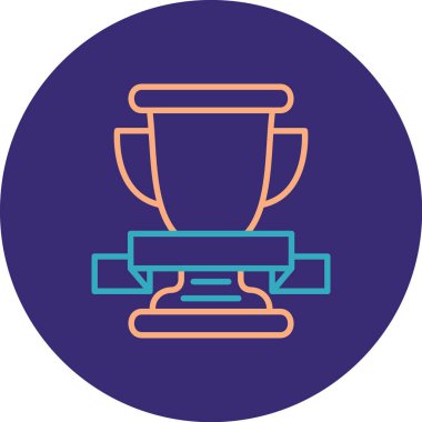 Kupa. Web simgesi basit illüstrasyon