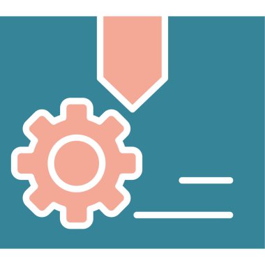 Teçhizat Web simgesi basit illüstrasyon