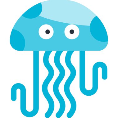 Düz stil denizanası simgesi