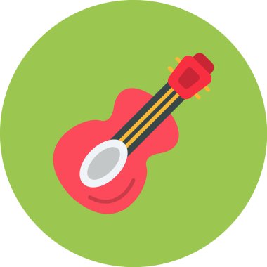 Gitar. Web simgesi basit illüstrasyon