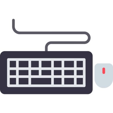 Bilgisayar klavyesi. Basit illüstrasyon