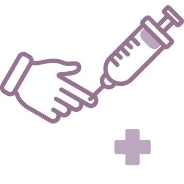 Enjeksiyon simgesi, vektör illüstrasyonu